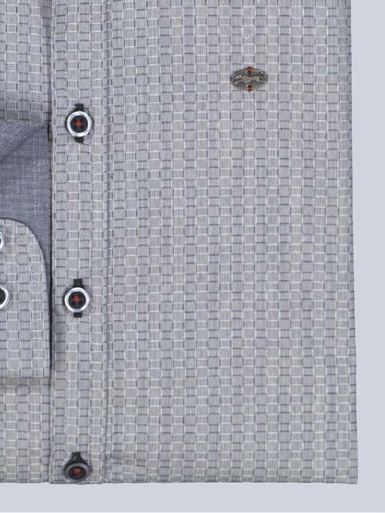 engbers Herren Langarm-Hemd slim fit Grau 35792