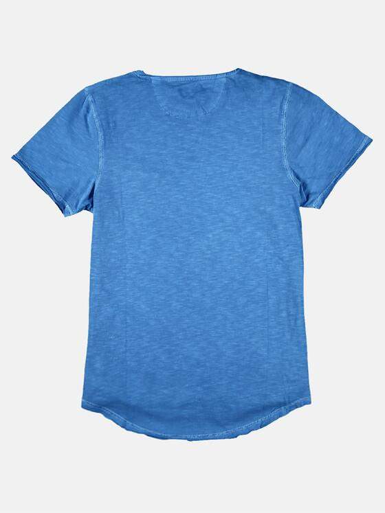 emilio adani Herren Rundhals T-Shirt Blau 28329