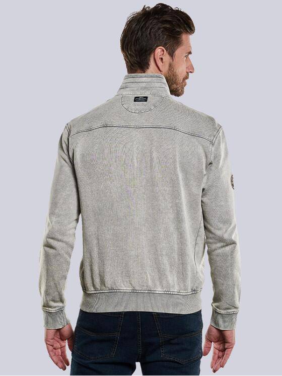 engbers Herren Sweatjacke mit Stehkragen Silbergrau 33757