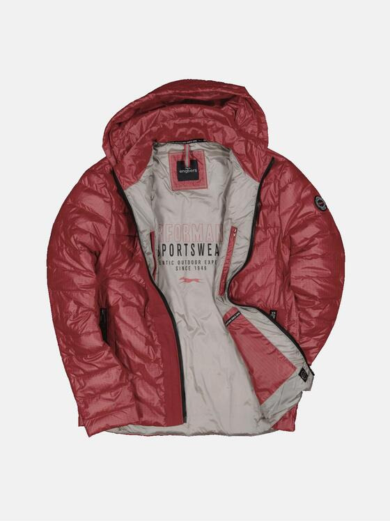 engbers Herren Steppjacke mit abnehmbarer Kapuze Rot 34505