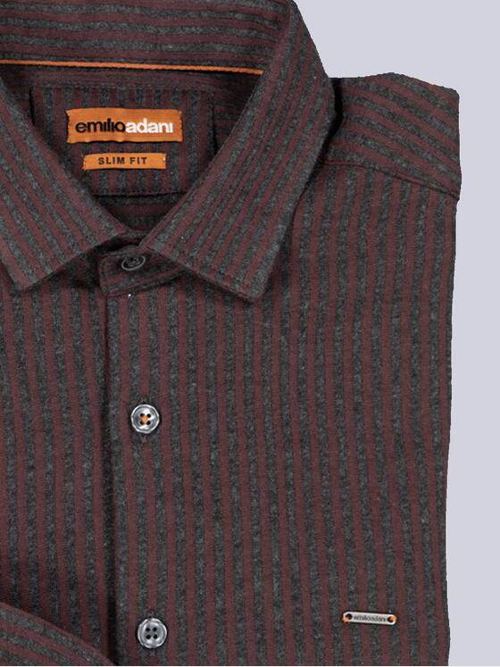 emilio adani Herren Langarm-Hemd regular Rot 35516