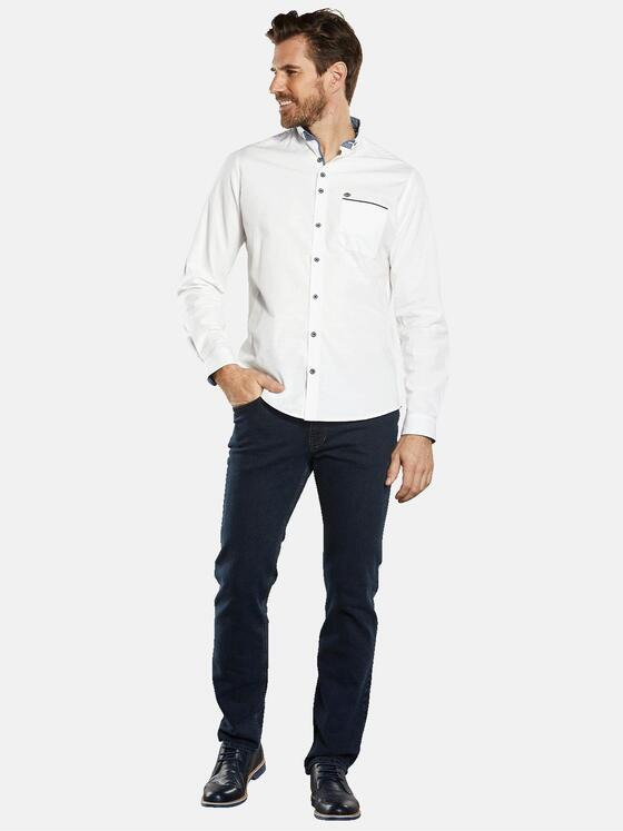 engbers Herren Langarm-Hemd strukturiert Reinweiss 34307