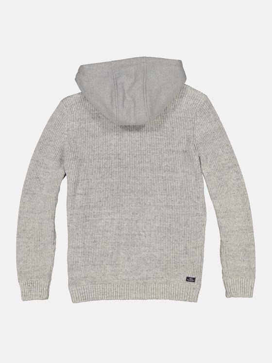 engbers Herren Strickjacke mit Kapuze Silbergrau 33854