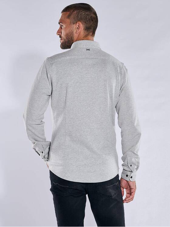 emilio adani Herren Langarm-Hemd slim fit Grau 37854
