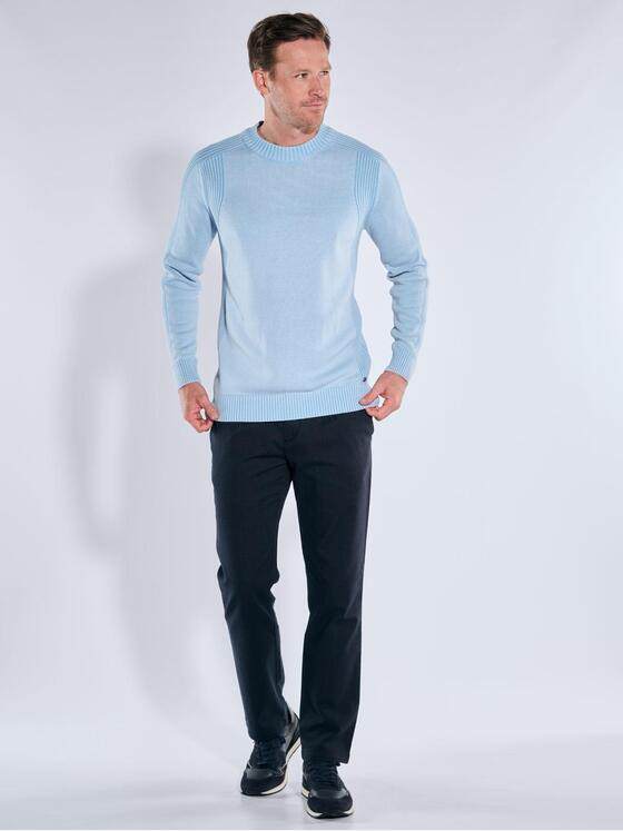 engbers Herren Strickpullover aus edler Baumwolle Hellblau 39506
