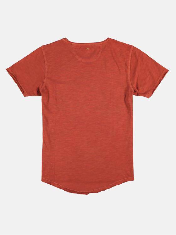emilio adani Herren Rundhals T-Shirt Orange 26233