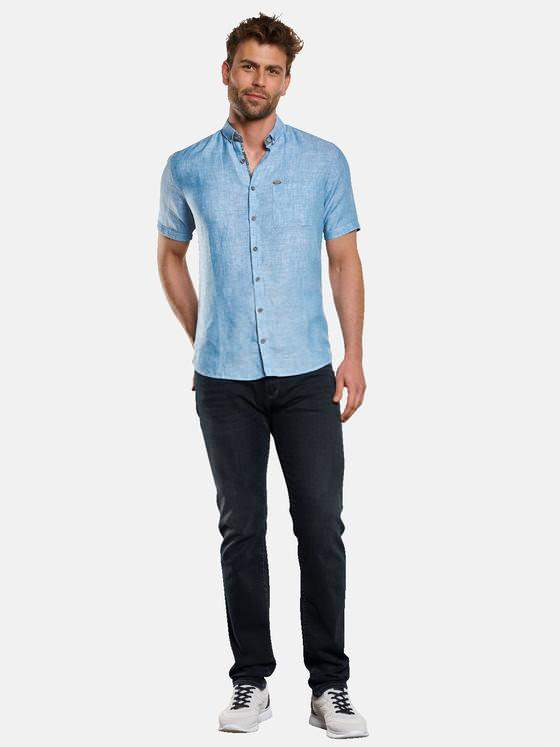 engbers Herren Hemd uni Tuerkis 33249