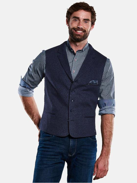 engbers Herren Sakko-Weste kariert Saphirblau 33318