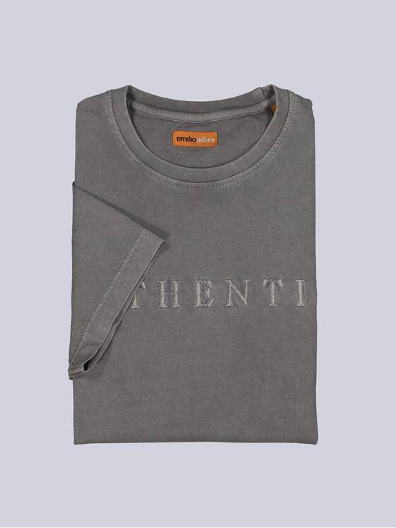 emilio adani Herren T-Shirt mit Print Dunkelbraun 39174