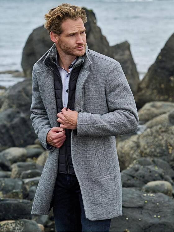engbers Herren Mantel regular Grau 37541