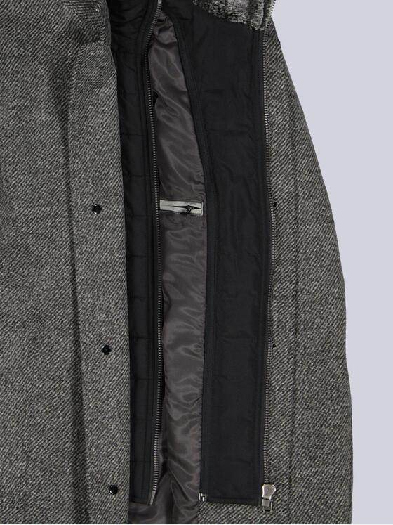 engbers Herren Mantel mit heraustrennbarem Kragen Grau 39409