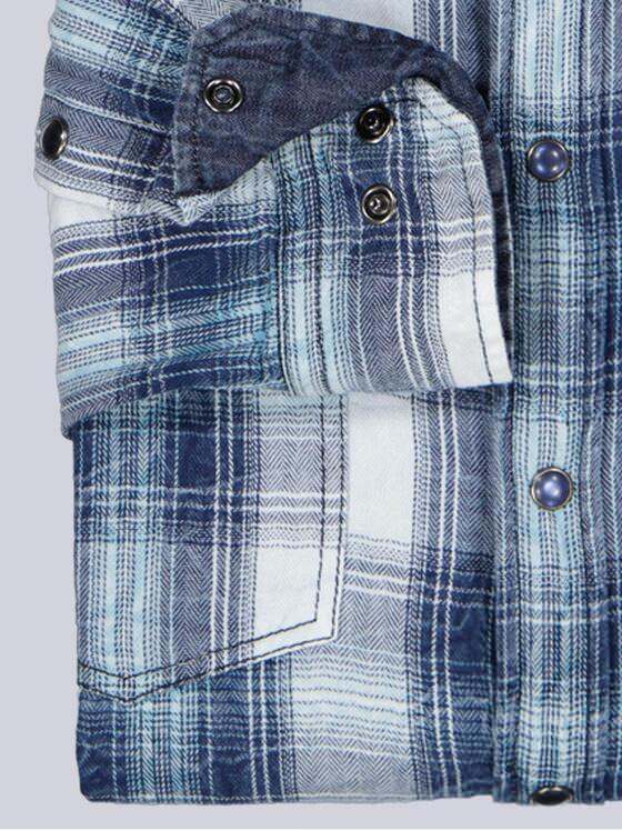 engbers Herren Langarm-Hemd kariert Brilliantblau 39211