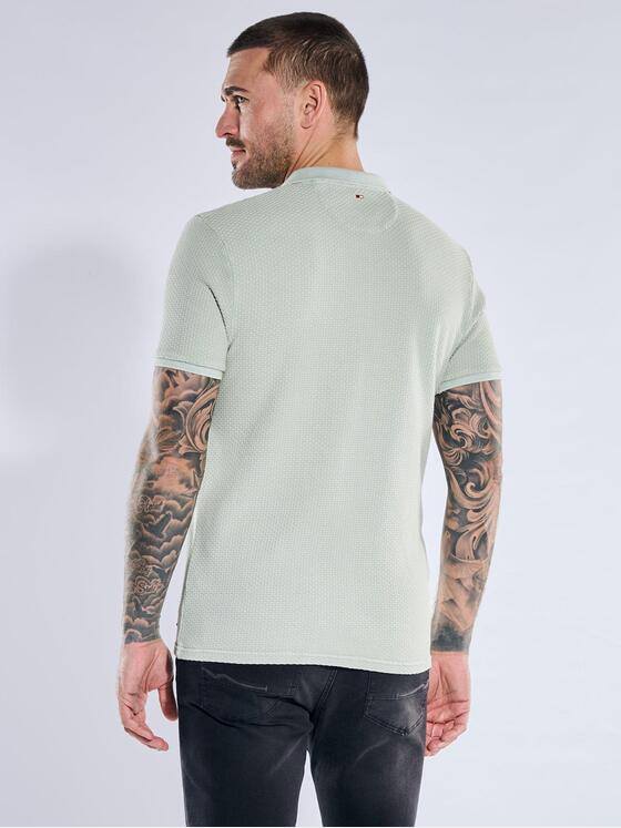 emilio adani Herren Poloshirt mit strukturierter Warenoberfläche Hellgruen 40125