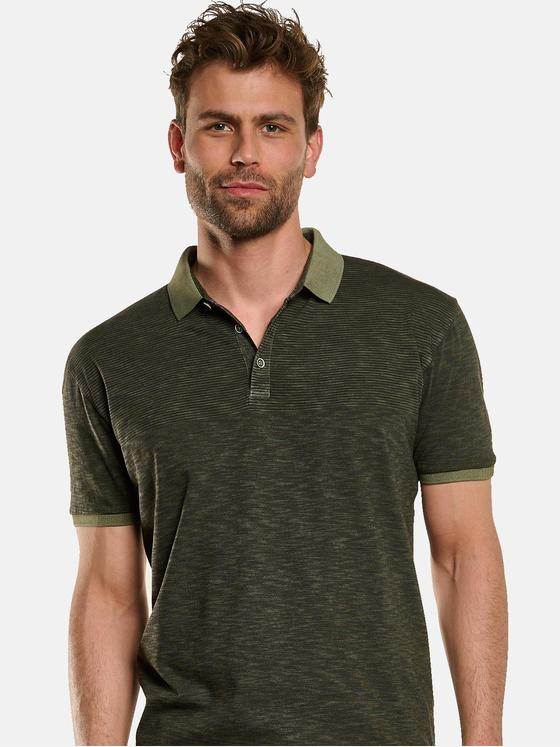 engbers Herren Polo-Shirt strukturiert Khaki 33049