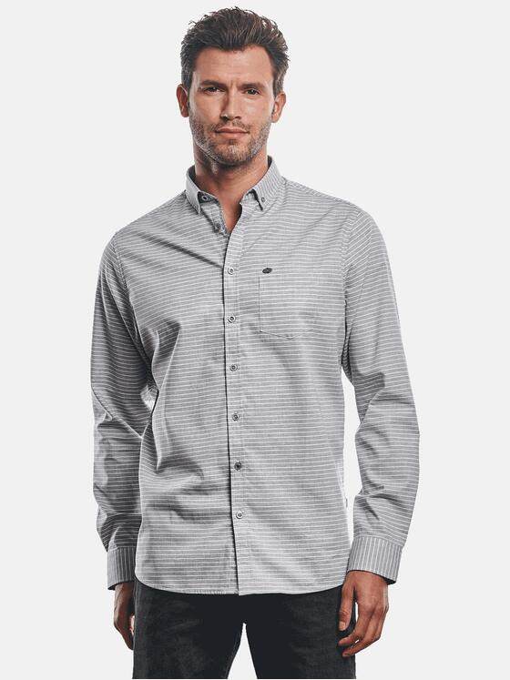 engbers Herren Hemd im Streifendesign Grau 31273