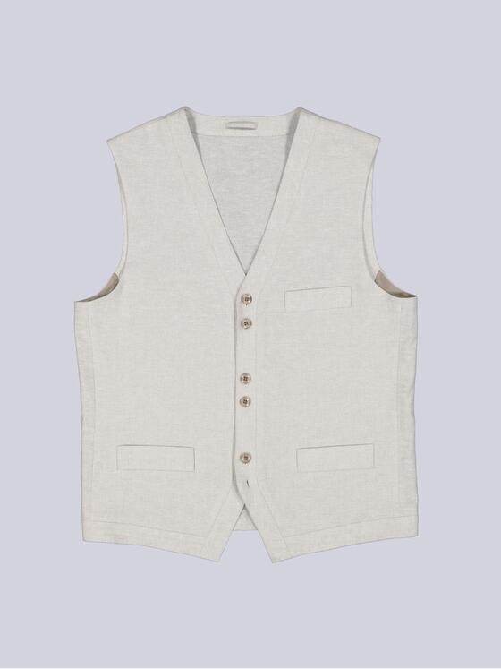 engbers Herren Sakko-Weste mit Leinenanteil Naturweiss 38422