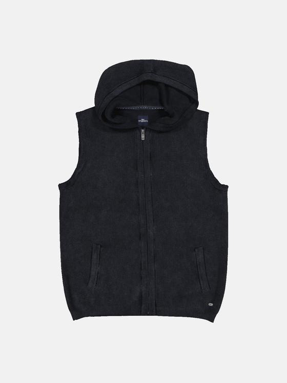 engbers Herren Strickweste mit Kapuze Anthrazit 33511