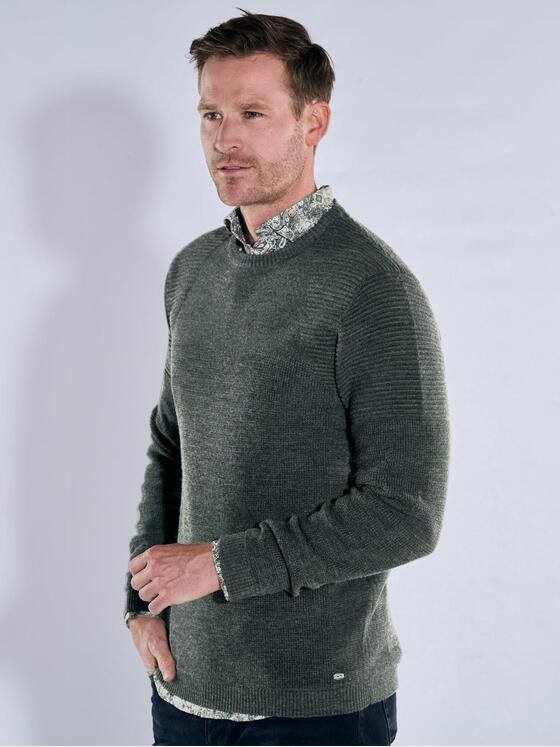 engbers Herren Pullover aus Merinogarn Dunkelgruen 39487
