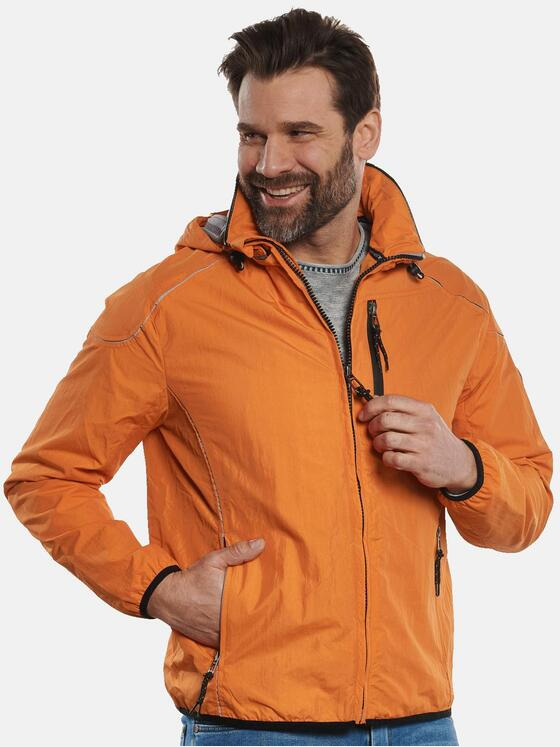 engbers Herren Outdoor-Jacke mit abnehmbarer Kapuze Dunkelorange 32575
