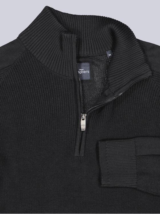 engbers Herren Pullover mit Troyerkragen Schwarz 39450