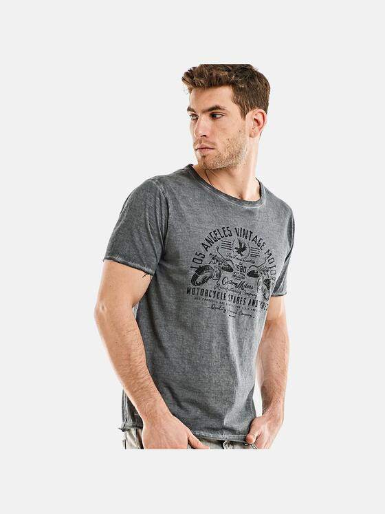 emilio adani Herren Rundhals T-Shirt Grau 25214