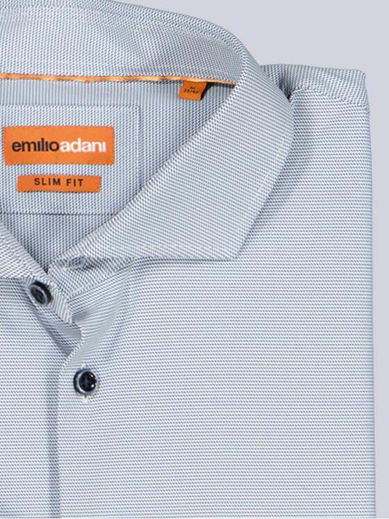 emilio adani Herren Hemd uni Brilliantblau 39853