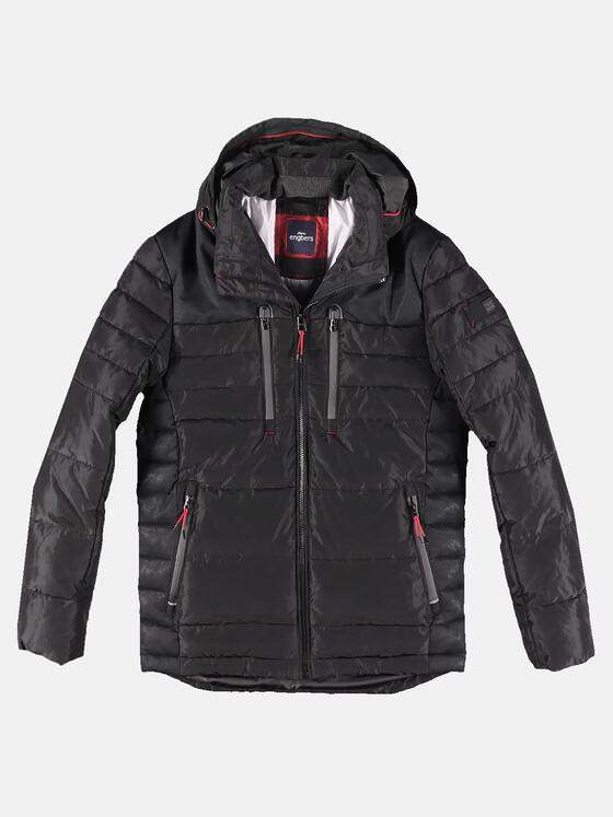 engbers Herren Jacke mit sportiver Golfballstruktur Schwarz 31020