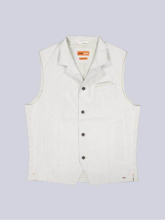 emilio adani Herren Sakko-Weste slim fit Weiß 38429