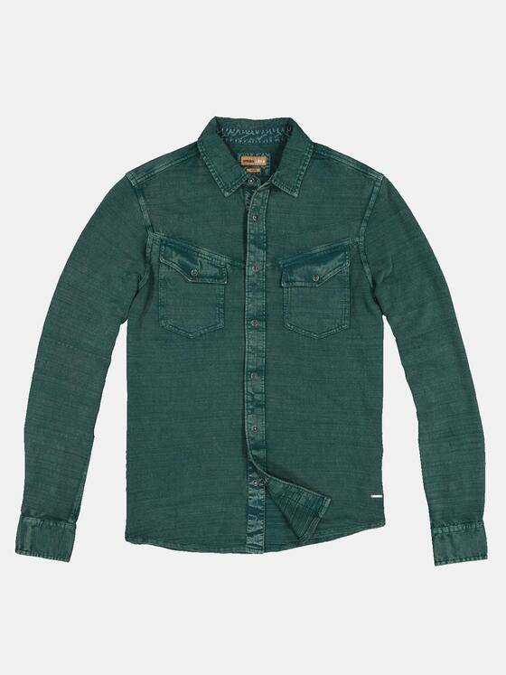 emilio adani Herren Polo-Shirt langarm Türkis 32295