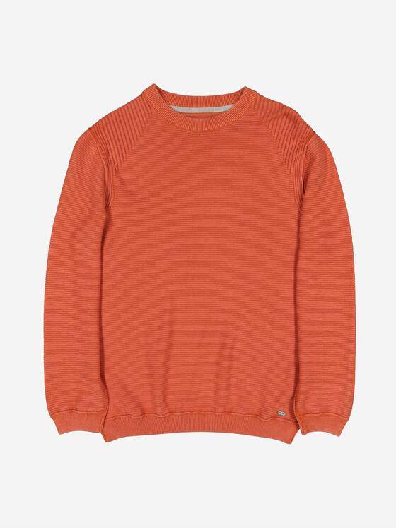 engbers Herren Pullover strukturiert Dunkelorange 38151