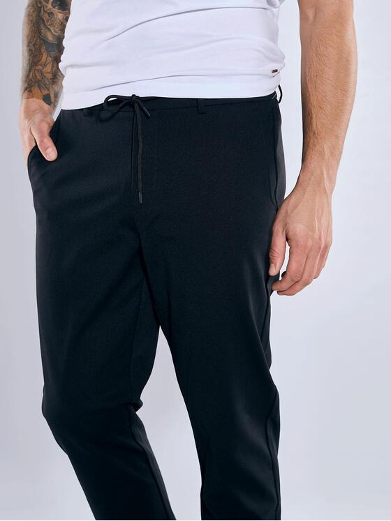 emilio adani Herren Chino regular Schwarz 36676