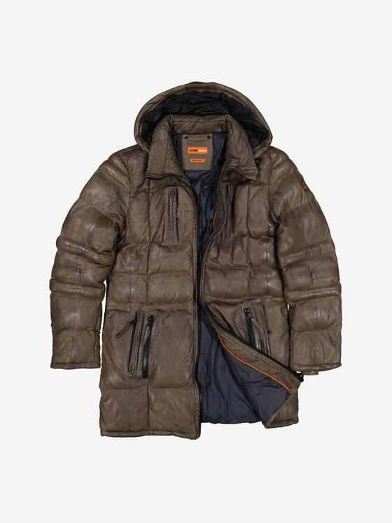 emilio adani Herren Lederjacke regular Braun 37431