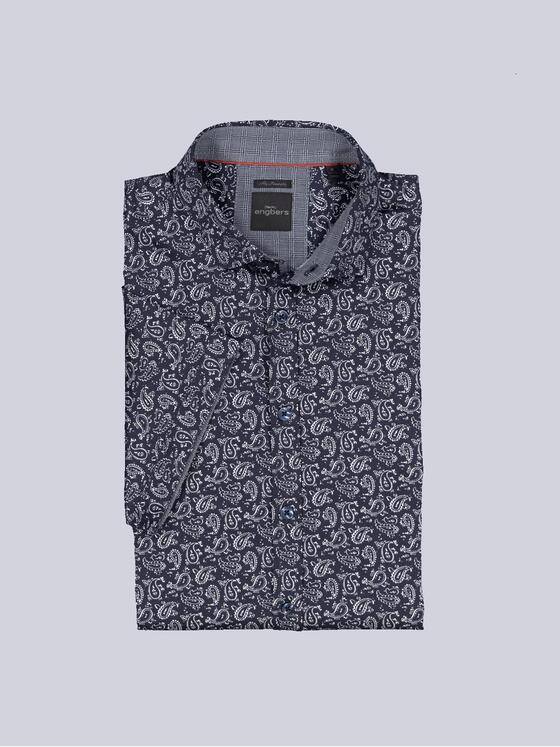 engbers Herren Kurzarm-Hemd "My Favorite" Blau 36299