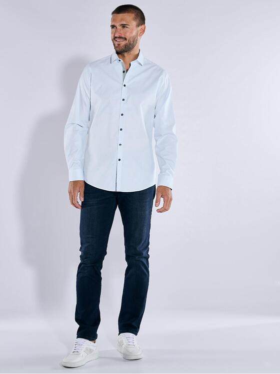 emilio adani Herren Langarm-Hemd "My Favorite" Blau 37606