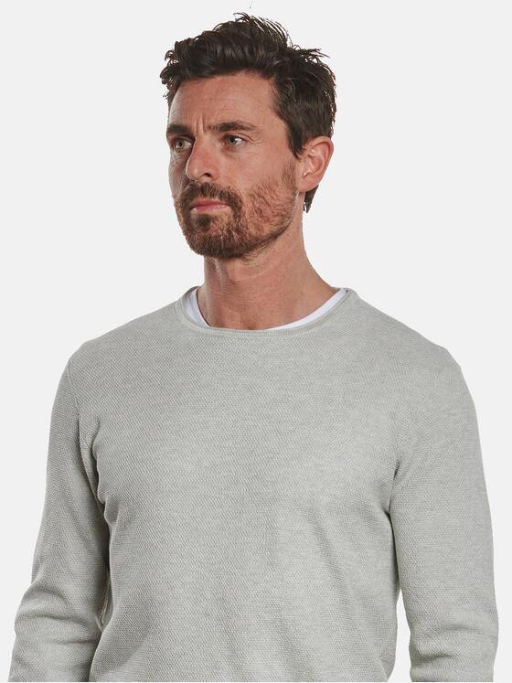 ENGBERS GERMANY Herren Pullover Rundhals Silbergrau 32835