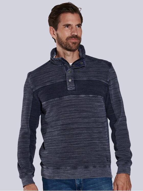 engbers Herren Sweatshirt gestreift Blau 36105