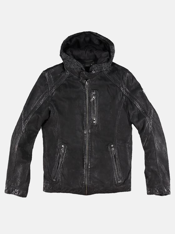 engbers Herren Stylische Lederjacke Schwarz 30752