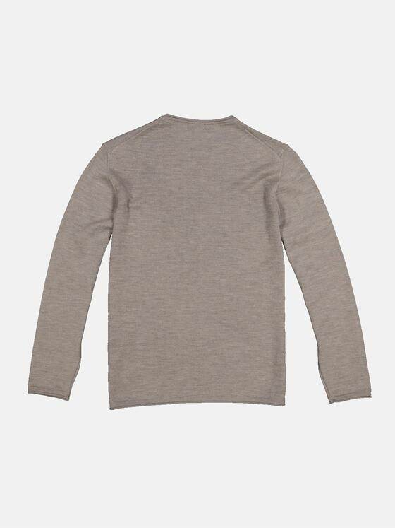 emilio adani Herren Pullover aus Merinowolle Beige 35703