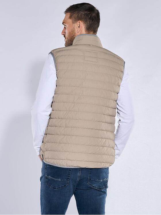 emilio adani Herren Steppweste slim fit Beige 38277