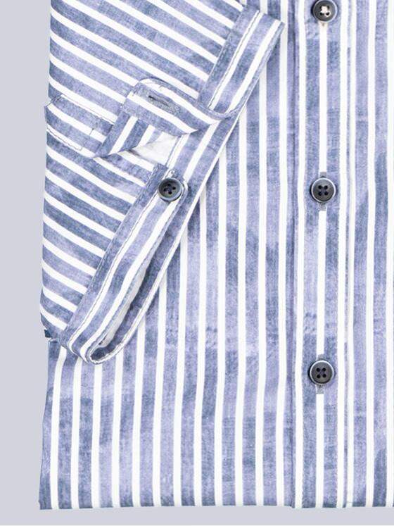 engbers Herren Kurzarm-Hemd gestreift Saphirblau 38954