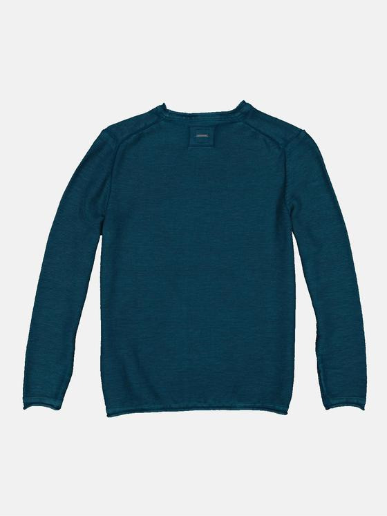 engbers Herren Pullover Rundhals Petrolblau 34138