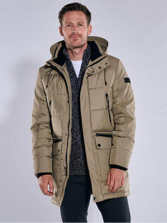 engbers Herren Steppjacke mit abnehmbarer Kapuze Beige 37458