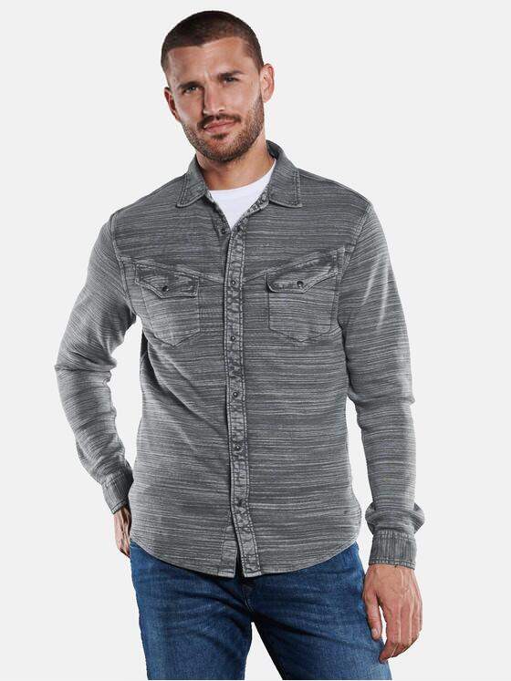 emilio adani Herren Poloshirt langarm Grau 33352