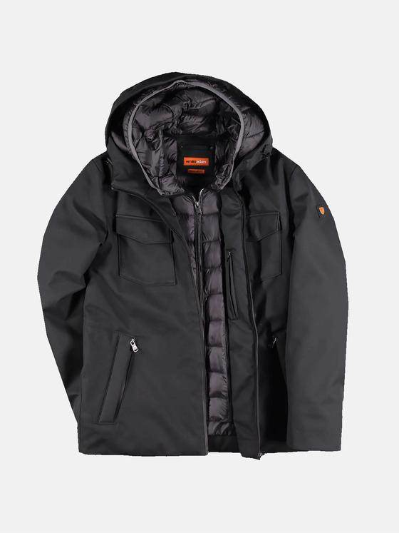 emilio adani Herren Jacke mit Sorona® Füllung Schwarz 30155
