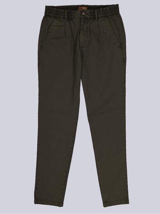 emilio adani Herren Chino mit Gummibund Grün 35256