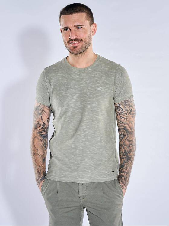 emilio adani Herren Rundhals T-Shirt Hellgruen 40794