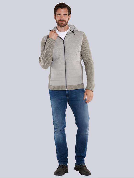 engbers Herren Strickjacke mit Kapuze Beige 35858