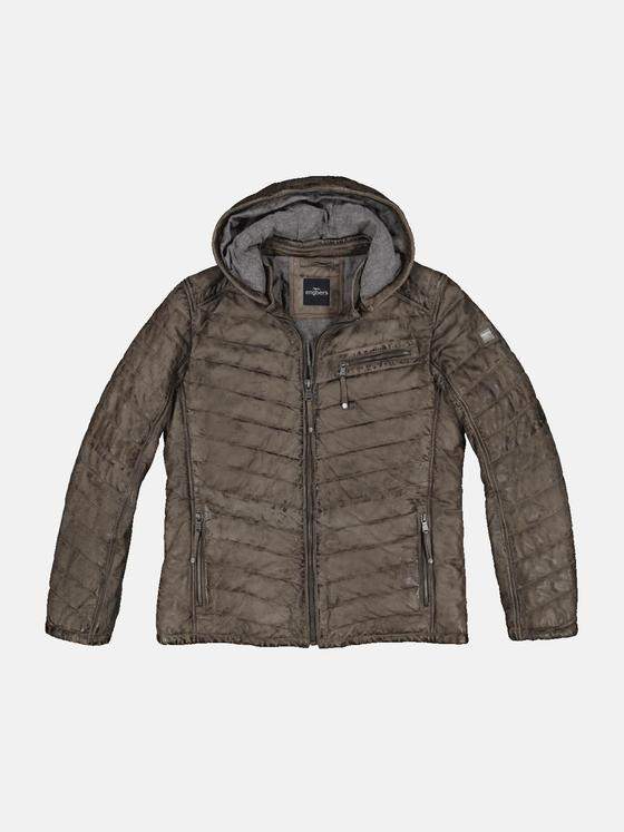 engbers Herren Lederjacke mit Steppung Hellbraun 33551