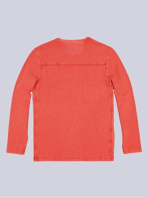 engbers Herren Langarm-Shirt mit Henley-Kragen Lachsrot 33769