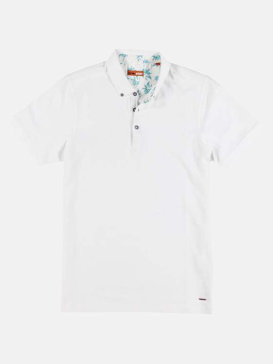 emilio adani Herren Sportives Poloshirt aus hochwertiger Baumwolle Weiß 29672